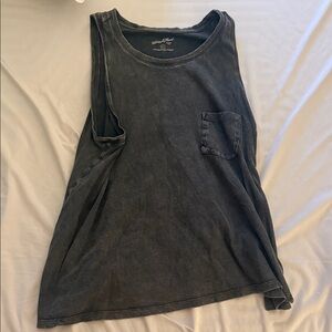 Universal Thread Dark Grey Sleeveless Tank Top with Pocket